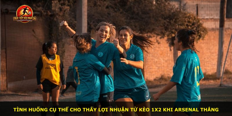 Tình huống cụ thể cho thấy lợi nhuận từ kèo 1x2 khi Arsenal thắng