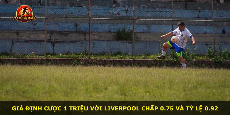 Giả định cược 1 triệu với Liverpool chấp 0.75 và tỷ lệ 0.92
