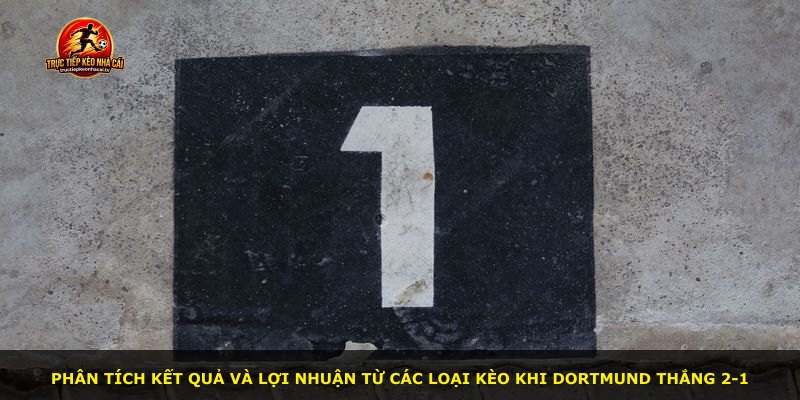 Phân tích kết quả và lợi nhuận từ các loại kèo khi Dortmund thắng 2-1